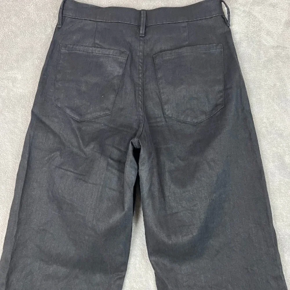 Banana Republic Wide Leg Linen Blend Pants Womens 25 Black Corpcore Career